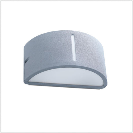 Plafoniera con palpebra doppio flusso in alluminio per esterni