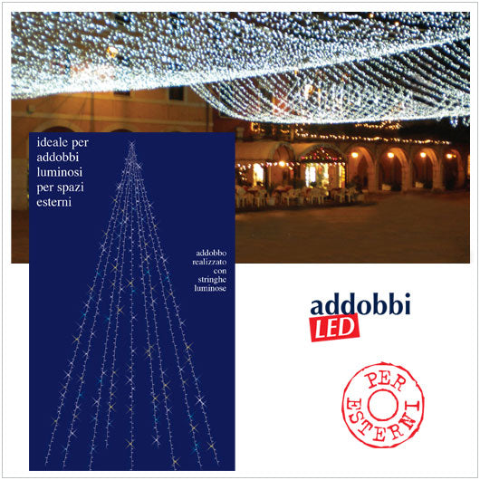 Stringhe luminose flashing Led ideali per addobbi natalizi