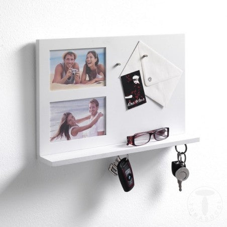 Pannello memo con mensola pannello realizzato laccato Bianco