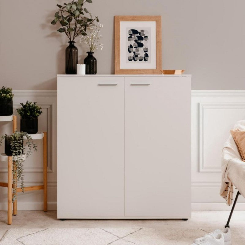 Scarpiera Satos bianca 2 ante e 8 ripiani