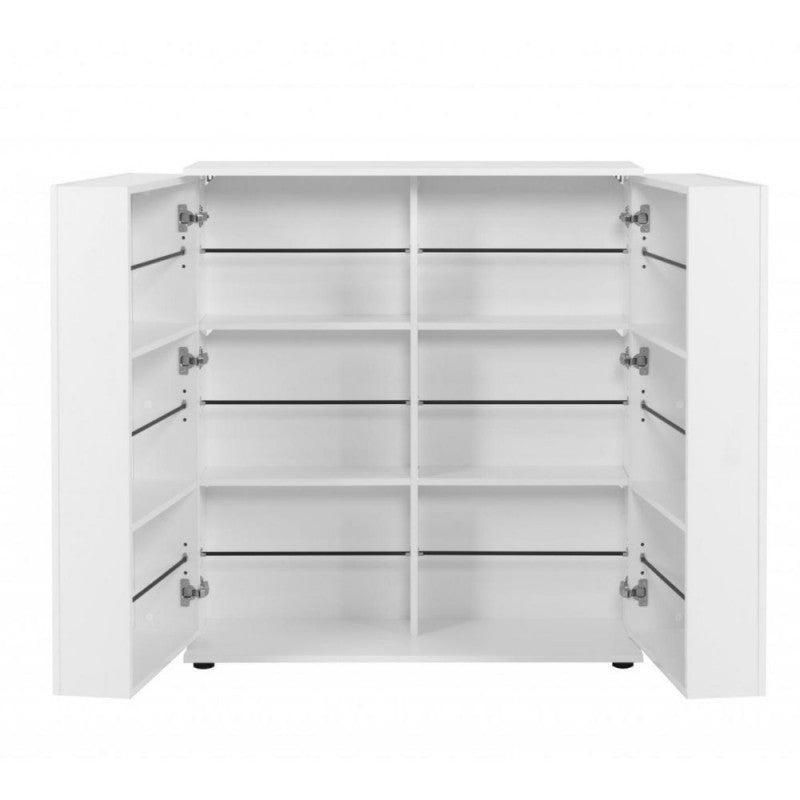 Scarpiera Satos bianca 2 ante e 8 ripiani