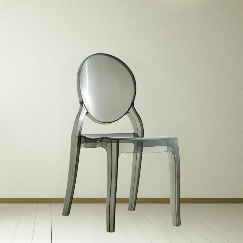 Set 4 pezzi Sedia in policarbonato 44x55xH90 cm. colore fumè