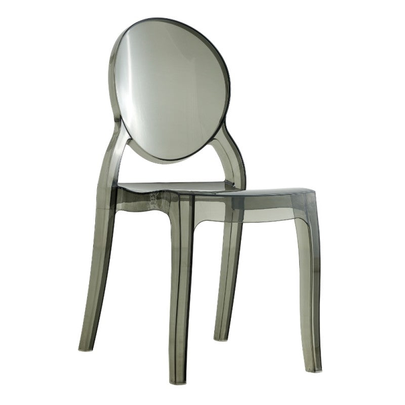 Set 4 pezzi Sedia in policarbonato 44x55xH90 cm. colore fumè