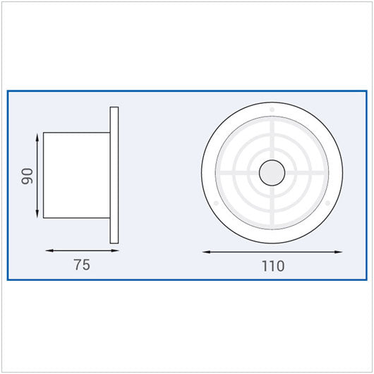 LUX252 Aspiratore assiale 12V misure