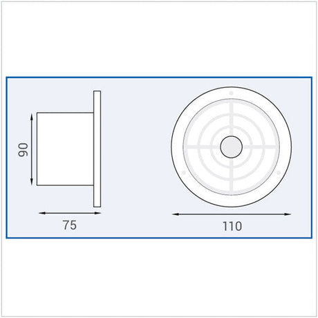 LUX252 Aspiratore assiale 12V misure