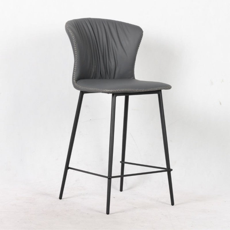 Sgabello colore con gambe in metallo nero Set 02 pezzi