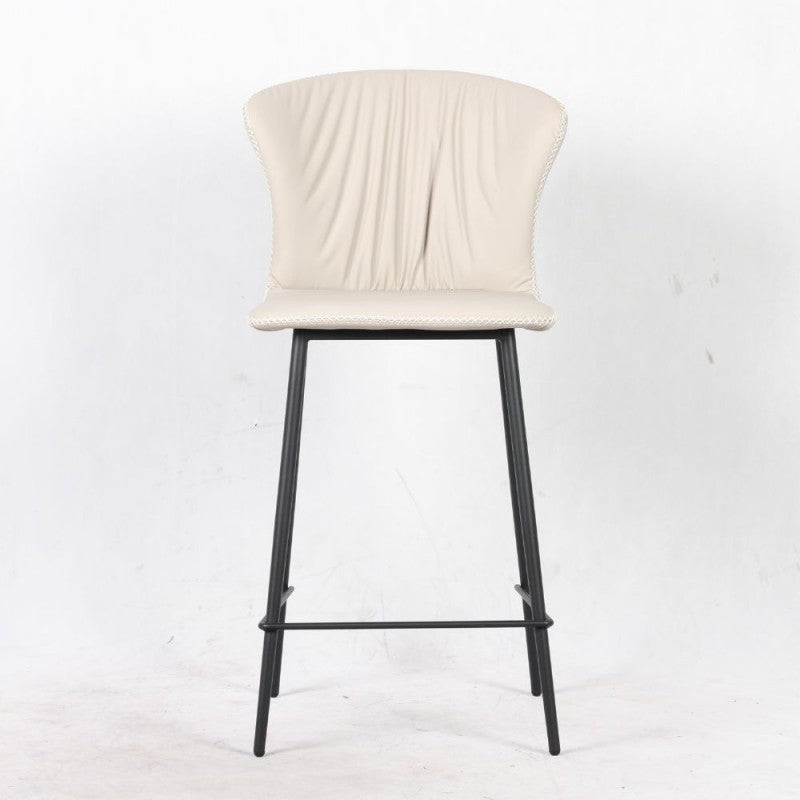 Sgabello colore con gambe in metallo nero Set 02 pezzi