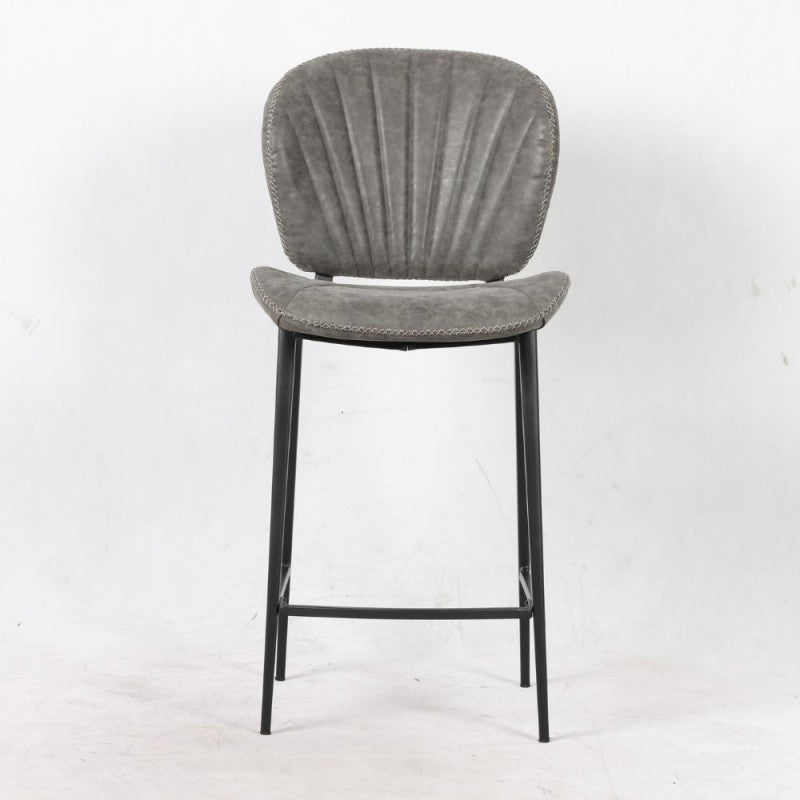 Sgabello colore gambe in metallo colore nero Set 02 pezzi