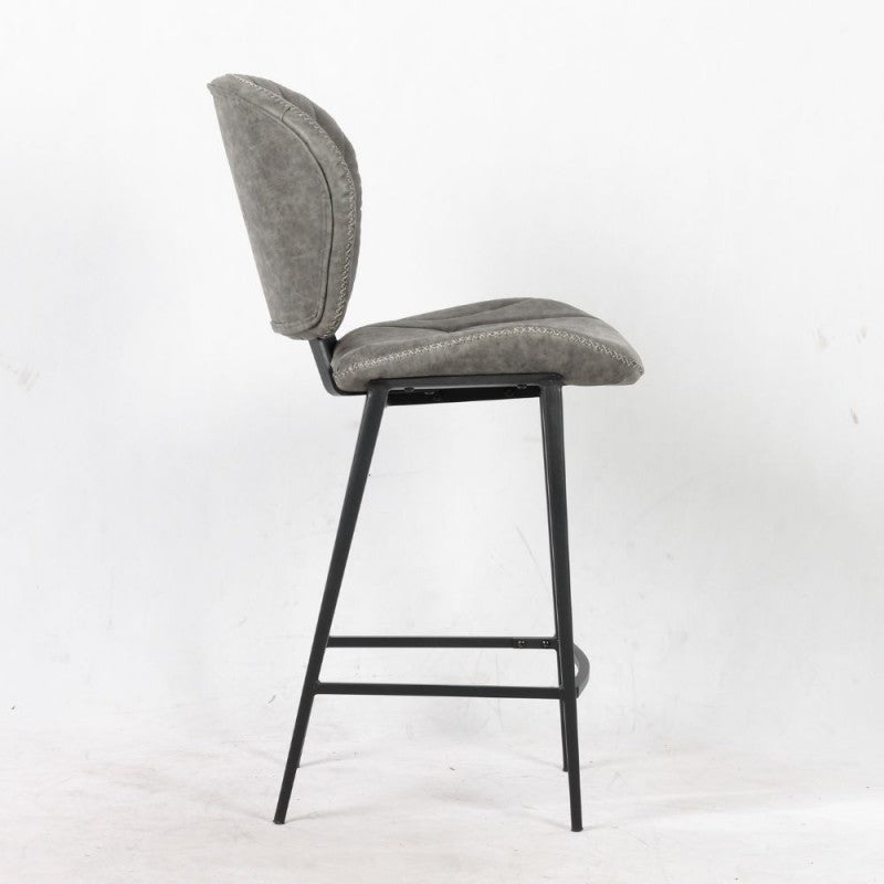 Sgabello colore gambe in metallo colore nero Set 02 pezzi