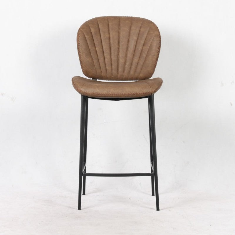 Sgabello colore gambe in metallo colore nero Set 02 pezzi