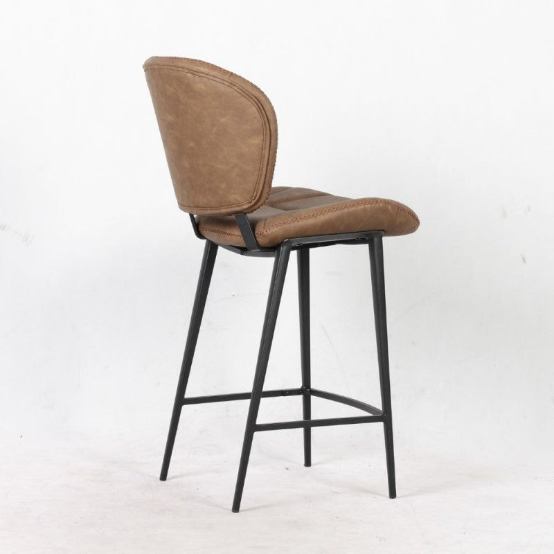 Sgabello colore gambe in metallo colore nero Set 02 pezzi