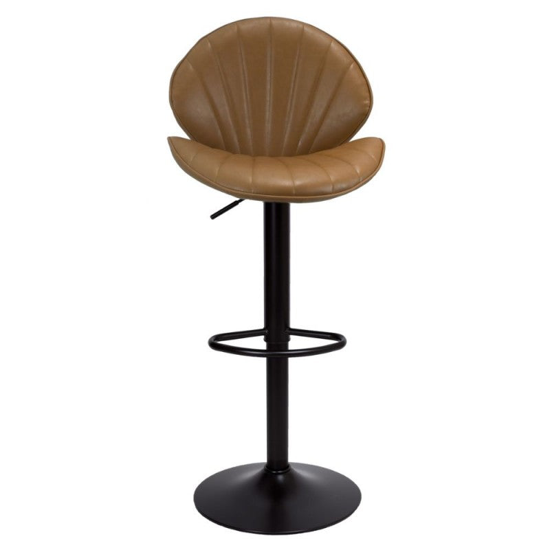 Sgabello regolabile colore tortora con piede nero Set 02 pezzi .