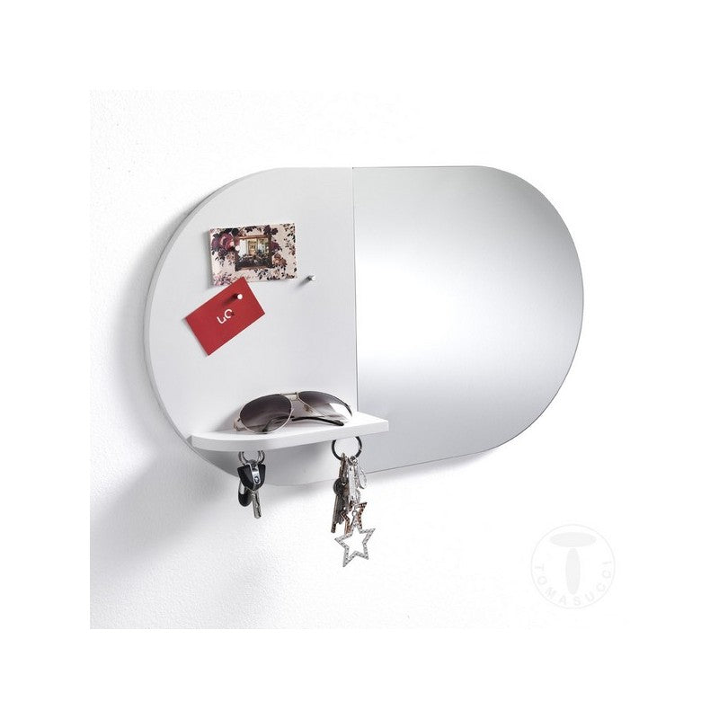 Specchio da parete con pannello memo