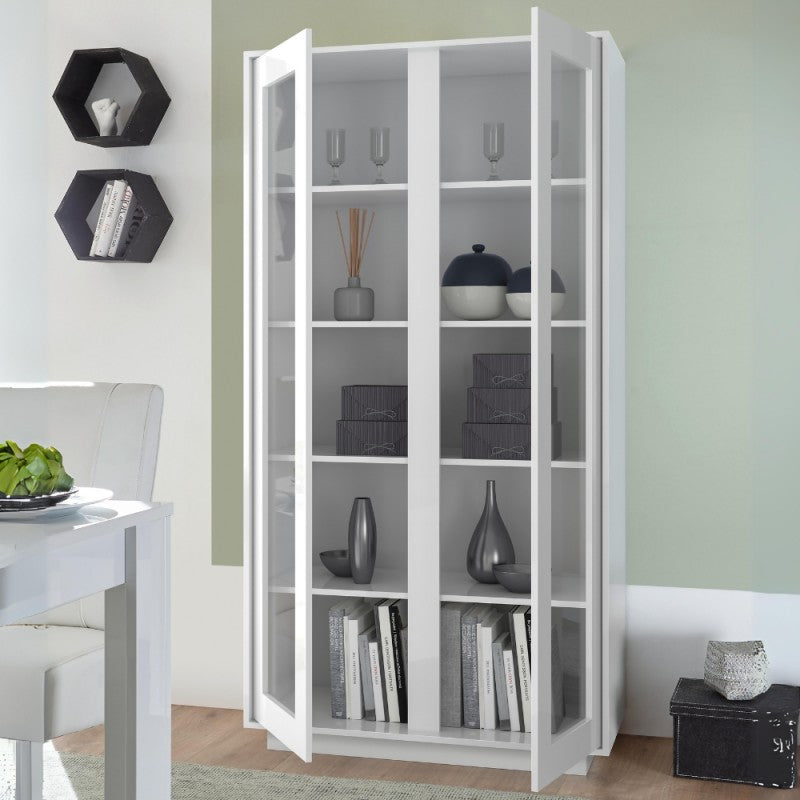 Vetrina 2 ante  colore bianco lucido