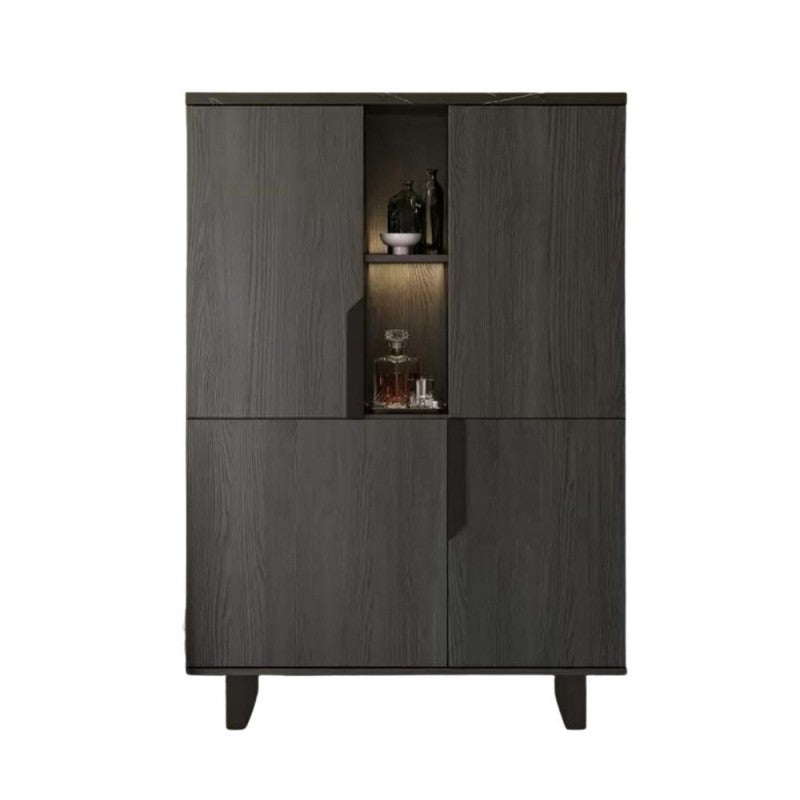 Vetrina credenza 2 ante palissandro nero 110x49x159h