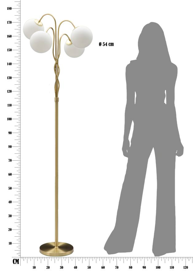 Lampada da Terra Glamy 4 Light cm ø 54x176