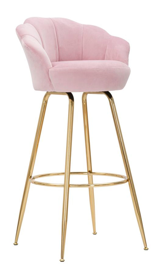 Sgabello Bar Vienna Rosa Cm 55X53X110
