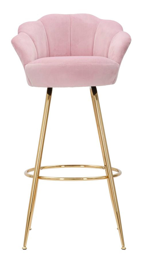 Sgabello Bar Vienna Rosa Cm 55X53X110