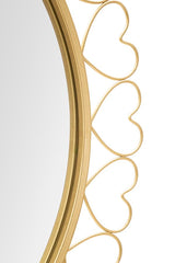 Specchio Rotondo da Parete Hearts cm ø 80x2,5