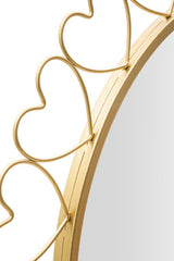 Specchio Rotondo da Parete Hearts cm ø 80x2,5