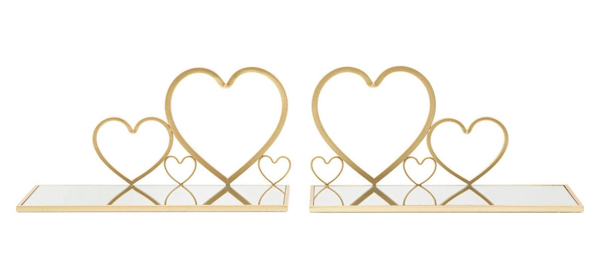 Comodino Mensola Hearts Coppia cm 41,5x18x21