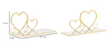Comodino Mensola Hearts Coppia cm 41,5x18x21