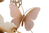 Pannello da muro butterflies oro/rosa c cm 59,5x4x111,5 multicolore metallo