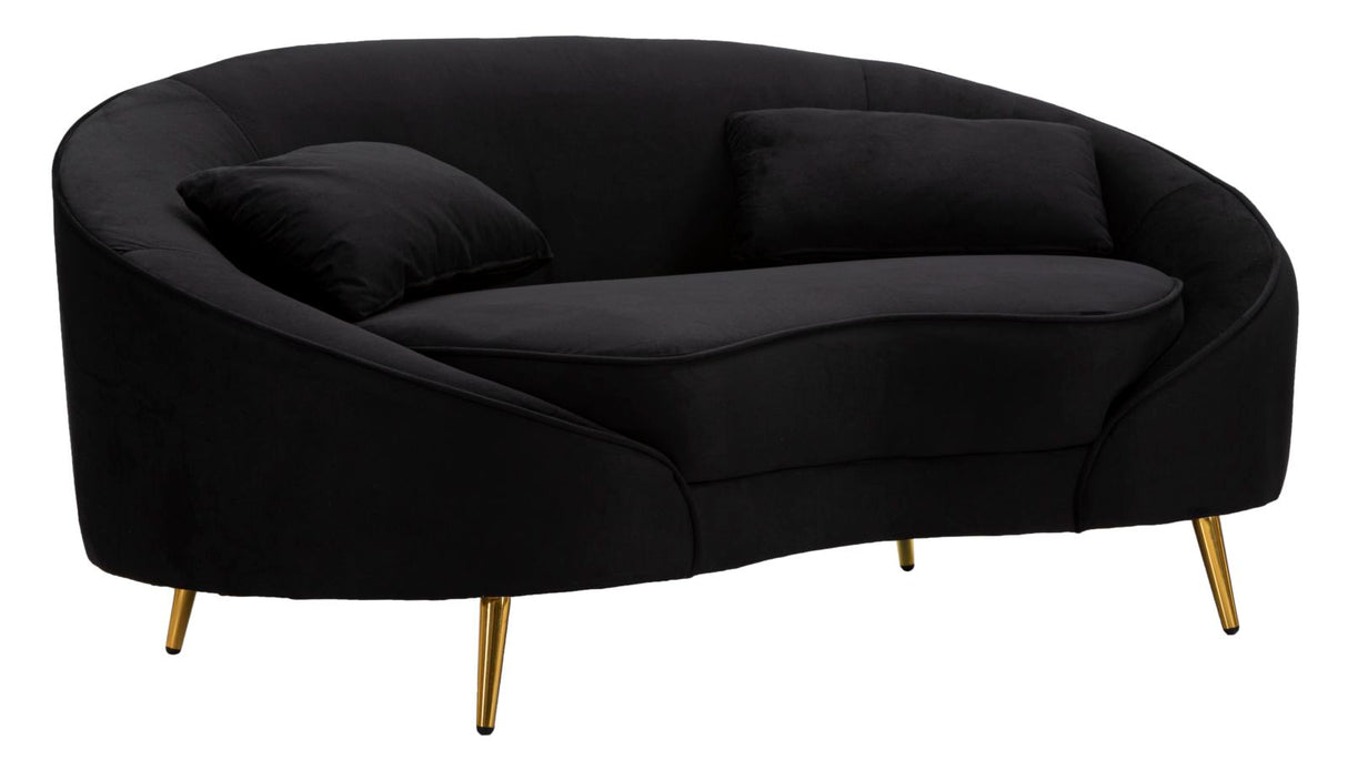 Divano 3 Posti Oslo Con cuscini Nero Cm 185X84X68