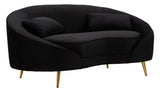 Divano 3 Posti Oslo Con cuscini Nero Cm 185X84X68