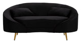 Divano 3 Posti Oslo Con cuscini Nero Cm 185X84X68