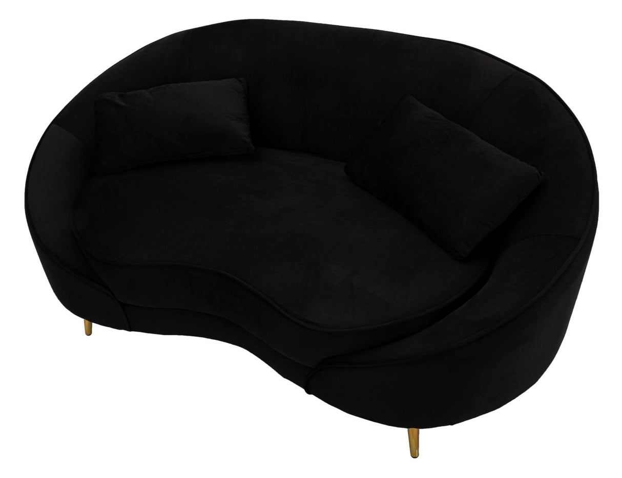 Divano 3 Posti Oslo Con cuscini Nero Cm 185X84X68