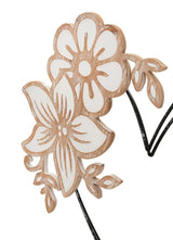 Pannello in ferro e legno heart cm 50x2x45 Set 2 pezzi