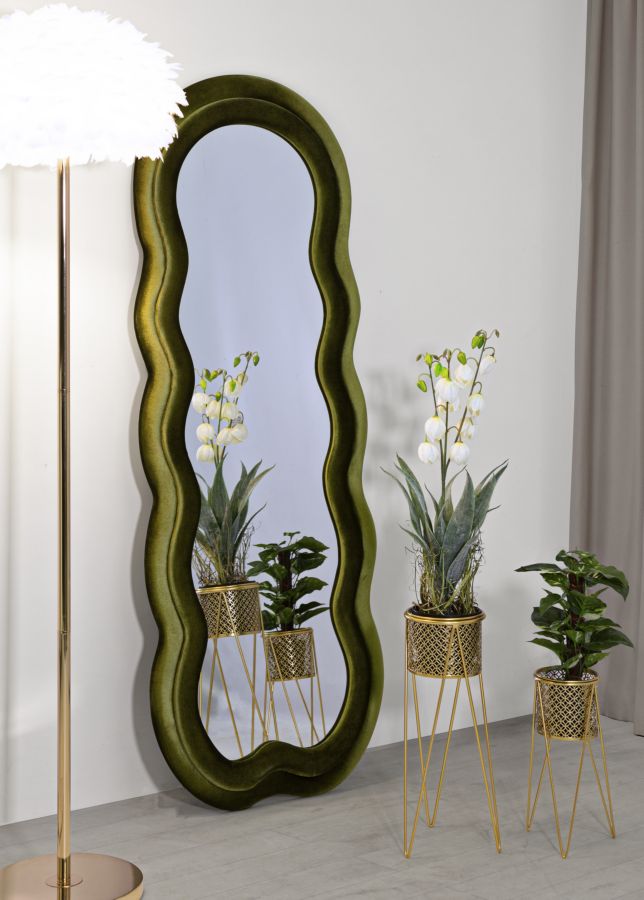 Specchio Da Muro Miki Velluto Cm 60X4X160