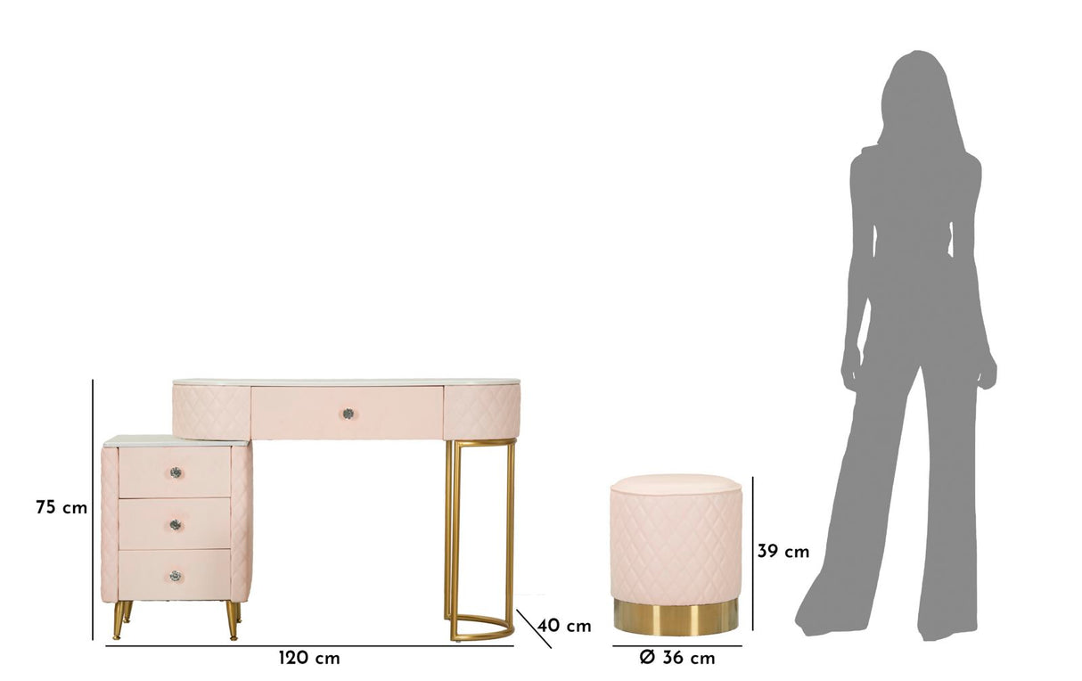Toeletta Sharon C/Puff cm120x40x75