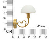 Lampada da muro Lovy in metallo