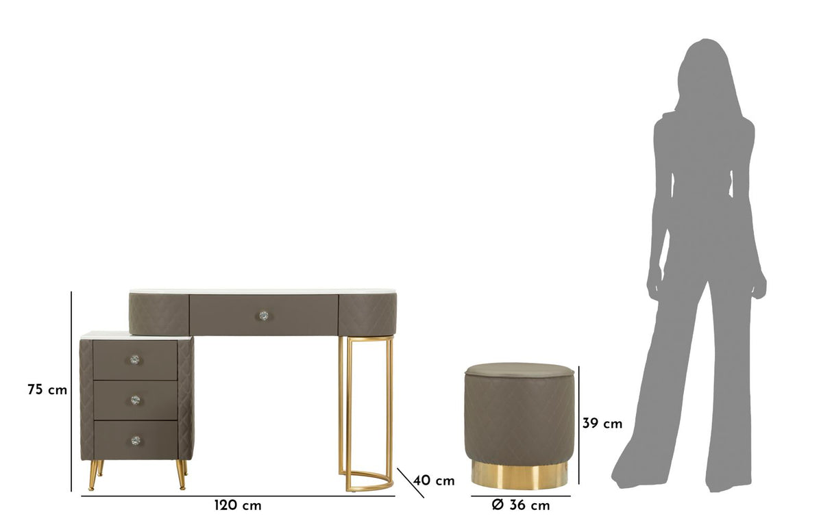 Toeletta Sharon C/Puff cm120x40x75