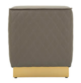 Puff Grigio Quadrato Sharon CM 35X35X38