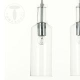 Lampadario paralume realizzato in vetro trasparente