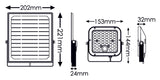Faro ad Energia solare 10w con pannello solare e con Telecomando 1500 Lumen