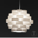 Lampadario paralume realizzato in polipropilene Bianco opaco
