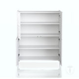 Credenza  realizzato con pannelli laccato colore Bianco lucido