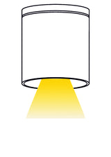 Faretto Tondo da soffitto in alluminio presoffuso per Interni ed Esterni