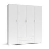 Armadio 4 ante 2 cassetti Seba 4 ante  colore bianco