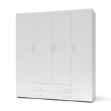 Armadio 4 ante 2 cassetti Seba 4 ante  colore bianco