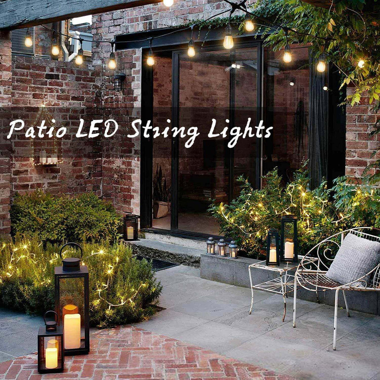 Festone/Catena Luminosa E27 Catenaria 10 Portalampade Da 10 Metri, Cavo Nero Prolungabile Uso sia Esterno che Interno per Decorare Gazebo, Percorsi Nuziali o Tavoli del Ricevimento