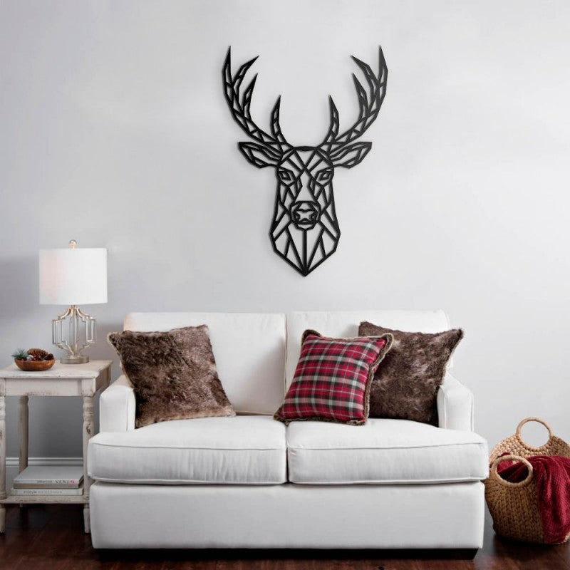 Cornice decorativa cervo nero 62x87 cm