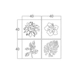 Cornice decorativa natura nero 40x40 cm