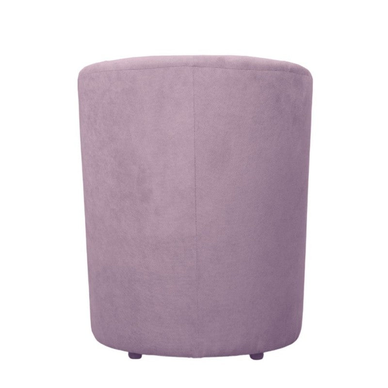 Poltrona tessuto rosa antico con pouff estraibile