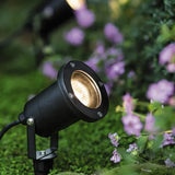 Faretto orientabile nero con picchetto GU10 da esterno per giardino ideale come segnapassi o per illuminare le piante del tuo giardino