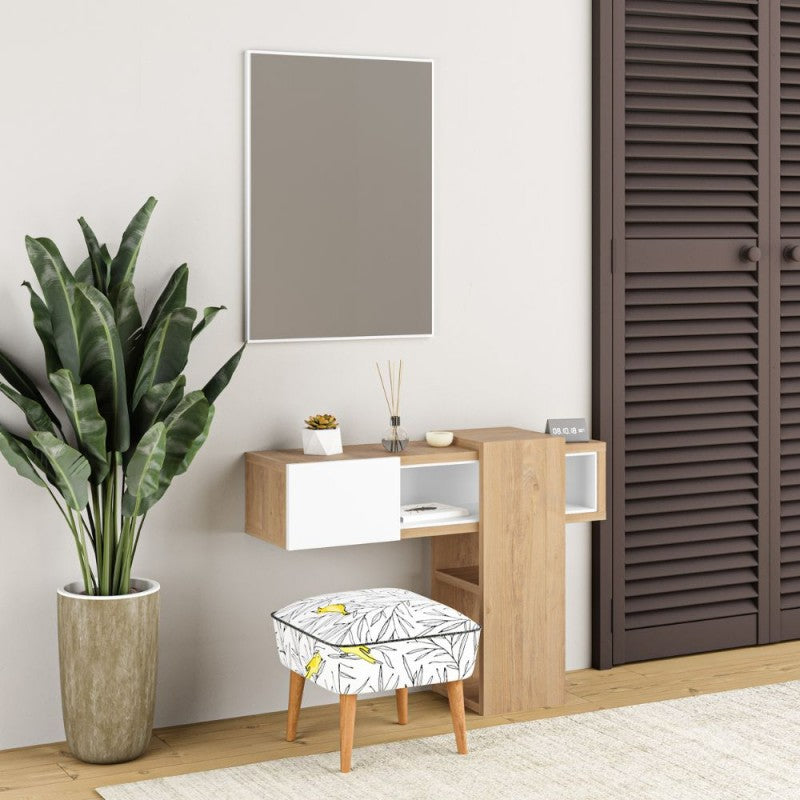 Ingresso rovere bianco con specchio